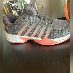 K-Swiss Women's Charcoal and Coral Athletic Shoes